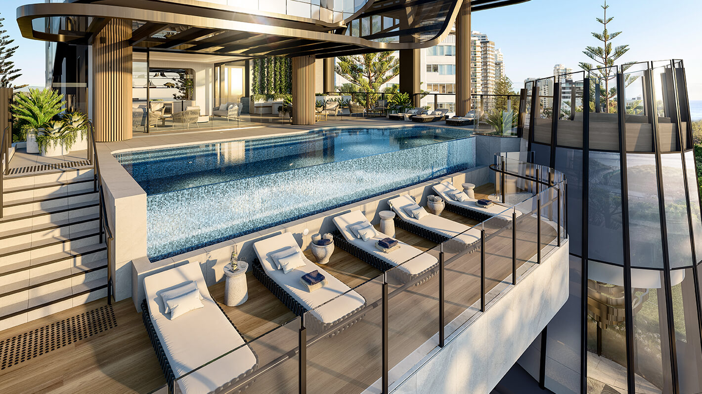 level 3 pool and lounge deck